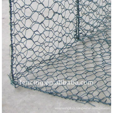 Cajas de Gabion recubiertas de PVC verde